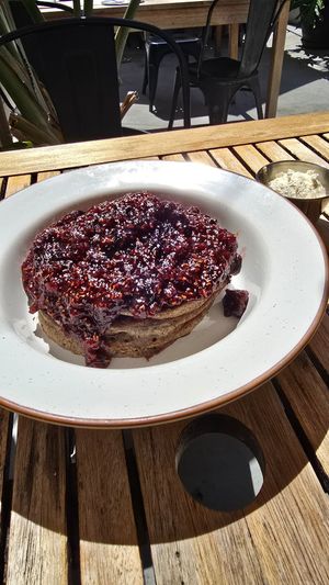 Buckwheat pancakes at Donna Jean in San Diego