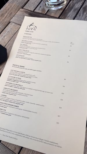 Menu  at Donna Jean in San Diego