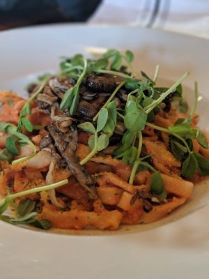 Wild mushroom fettuccine at Donna Jean in San Diego