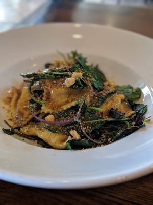 Butternut squash ravioli at Donna Jean in San Diego
