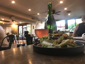 Ceasar and hard kombucha  at Donna Jean in San Diego