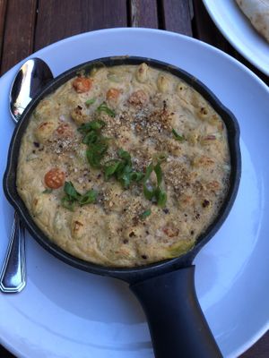 Cast iron skillet Mac and cheese  at Donna Jean in San Diego