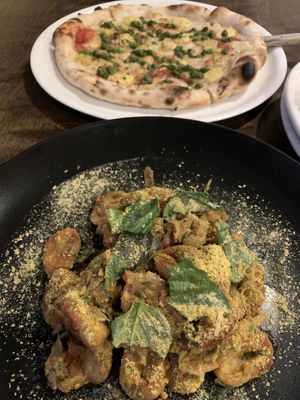 Gnocchi bolognese & four horsemen pizza at Donna Jean in San Diego