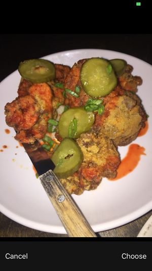 Vegan excellence: fried oyster mushrooms  at Donna Jean in San Diego