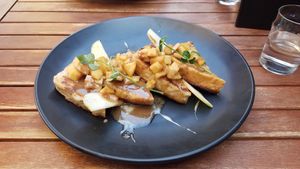 Apple Pecan French Toast at Donna Jean in San Diego