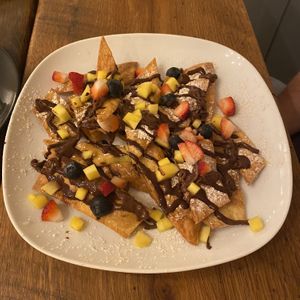 Dessert nachos  at The Greyhound Cafe in Malvern