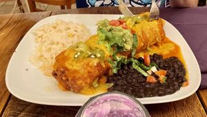 Life-changing Chicken Chimichanga at The Greyhound Cafe in Malvern
