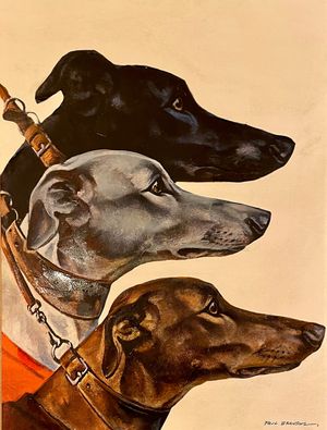  Greyhound wall art at The Greyhound Cafe in Malvern