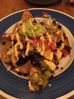 Stacked Nachos at The Greyhound Cafe in Malvern