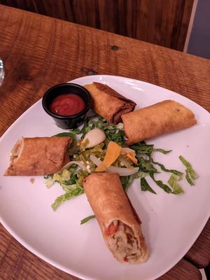 Philly cheese steak chimichanga at The Greyhound Cafe in Malvern