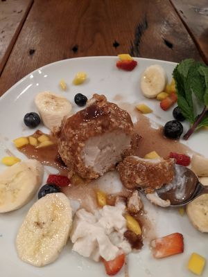 Fried ice cream at The Greyhound Cafe in Malvern