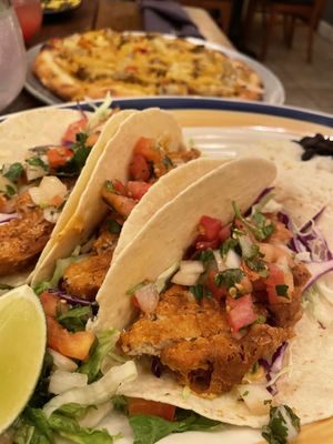 fish tacos were really tasty  at The Greyhound Cafe in Malvern