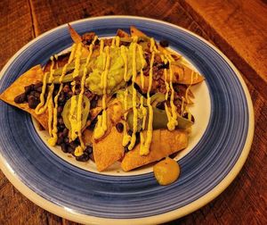 Stacked Nachos at The Greyhound Cafe in Malvern