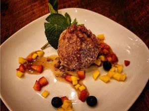 Fried Ice Cream at The Greyhound Cafe in Malvern