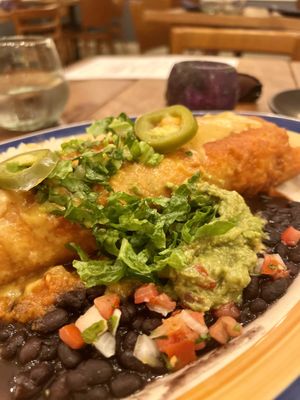 “Life changing” chimichanga.  at The Greyhound Cafe in Malvern