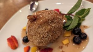 Fried ice cream at The Greyhound Cafe in Malvern