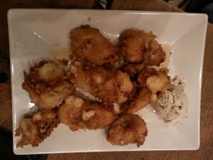 Fried bananas at The Greyhound Cafe in Malvern