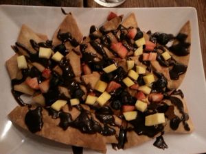 Chocolate nachos at The Greyhound Cafe in Malvern