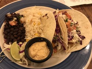 Fish Tacos at The Greyhound Cafe in Malvern