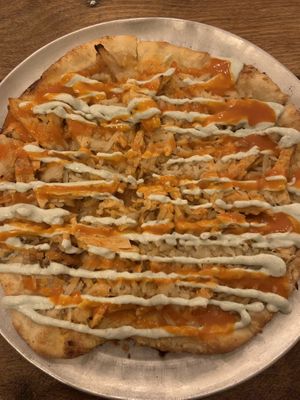 Buffalo chicken pizza  at The Greyhound Cafe in Malvern