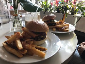 Burger  at VITA Vegan Paradise in New York City