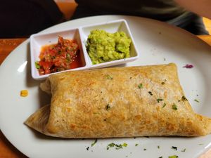 Vegetarian burrito at Gringo Mike's in San Gil