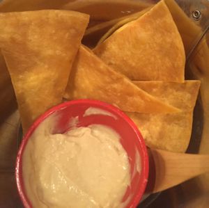 Tortilla with hummus at Gold Falafel in Osaka