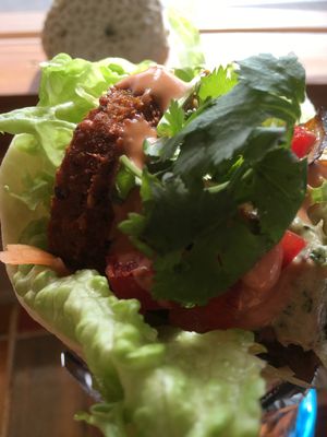 Close up  at Gold Falafel in Osaka