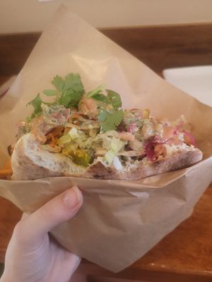 Huge Falafel Size L 900yen at Gold Falafel in Osaka