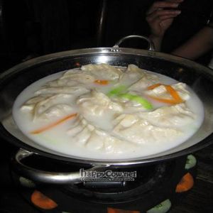 Dumpling soup at Cafe China in Yangshuo
