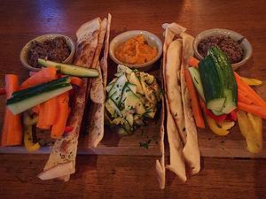 Sharing platter for starters at The Stable in Birmingham