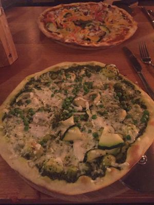 The Pretty Green pizza  at The Stable in Birmingham