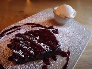 Vegan Brownie at The Stable in Birmingham