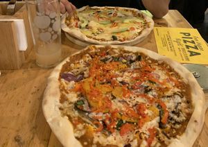 Ordered two vegan pizzas! I can’t remember the names... (sorry!) but both were delicious!!  at The Stable in Bournemouth