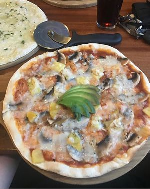 Vegan pizza!  at The Stable in Falmouth