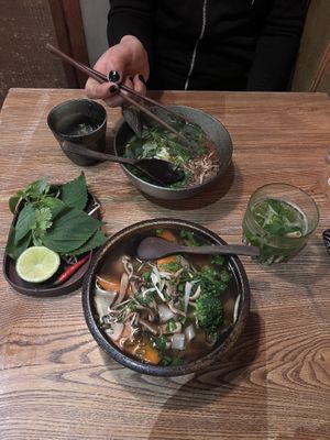 Dragon bowl and Pho soup  at Ryong in Berlin