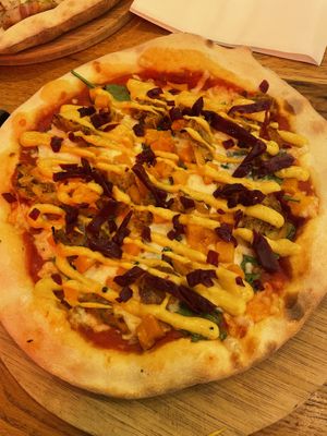 Argy bhaji pizza  at The Stable in Winchester