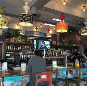 bar area at Bareburger in Rye