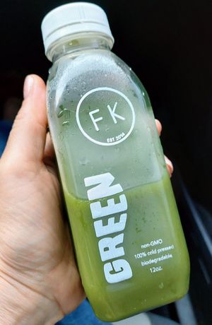 Cold pressed juice $8 at Fresh Kitchen in St Petersburg