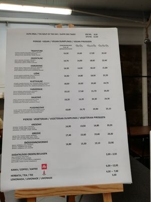 Preise at PieRogi Vegan in Wroclaw
