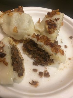 Seitan pierogi-- fantastic!  at PieRogi Vegan in Wroclaw