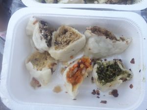 All savoury options' fillings at PieRogi Vegan in Wroclaw