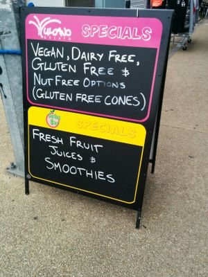 exterior sign at Vulcano Gelato in Rye