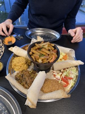 Vegan plate for two  at Etiopico Afrika in Gran Canaria