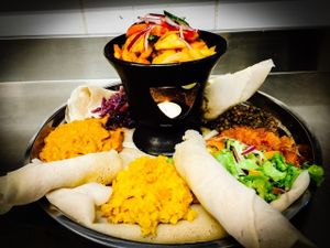 Main dish vegan at Etiopico Afrika in Gran Canaria