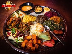 A BIG plate for "the vegan night" at Etiopico Afrika in Gran Canaria
