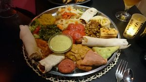 vegan plate on wednesday  at Etiopico Afrika in Gran Canaria