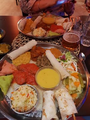 Vegan platter on a Wednesday. at Etiopico Afrika in Gran Canaria