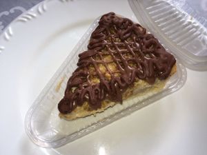 Chocolate Peanut butter vegan cheesecake. at Guia Vegano - Vegan Store in Florianopolis