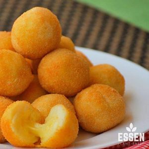 Vegan cheese balls, made with cashews provolone cheese  at Guia Vegano - Vegan Store in Florianopolis